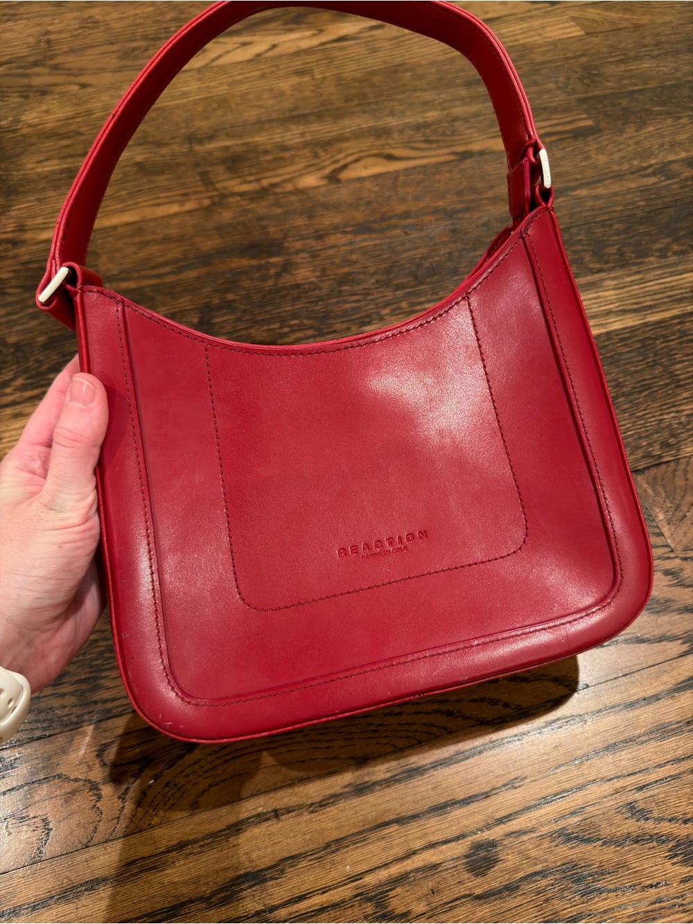 Red Leather Shoulder Bag - Picture 11 of 15